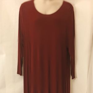 Old Navy Long Sleeve Burgundy Swing Dress Sz 4X